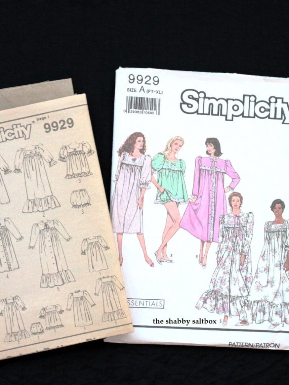 VTG Women Simplicity Baby Doll Nightie Bloomers PJ Nightgown 9929 Sewing Pattern